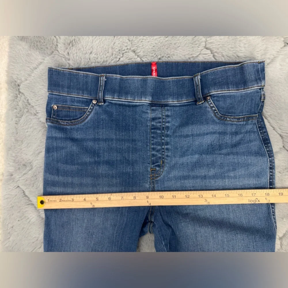 Spanx Flare Leg Jeans Size XL In Vintage Indigo Blue